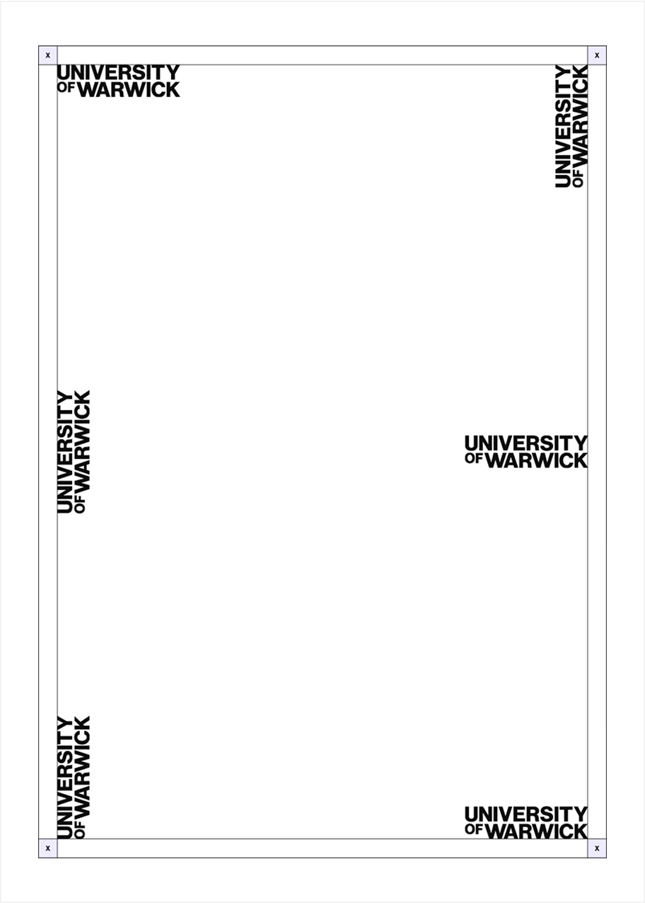 Wordmark placement examples