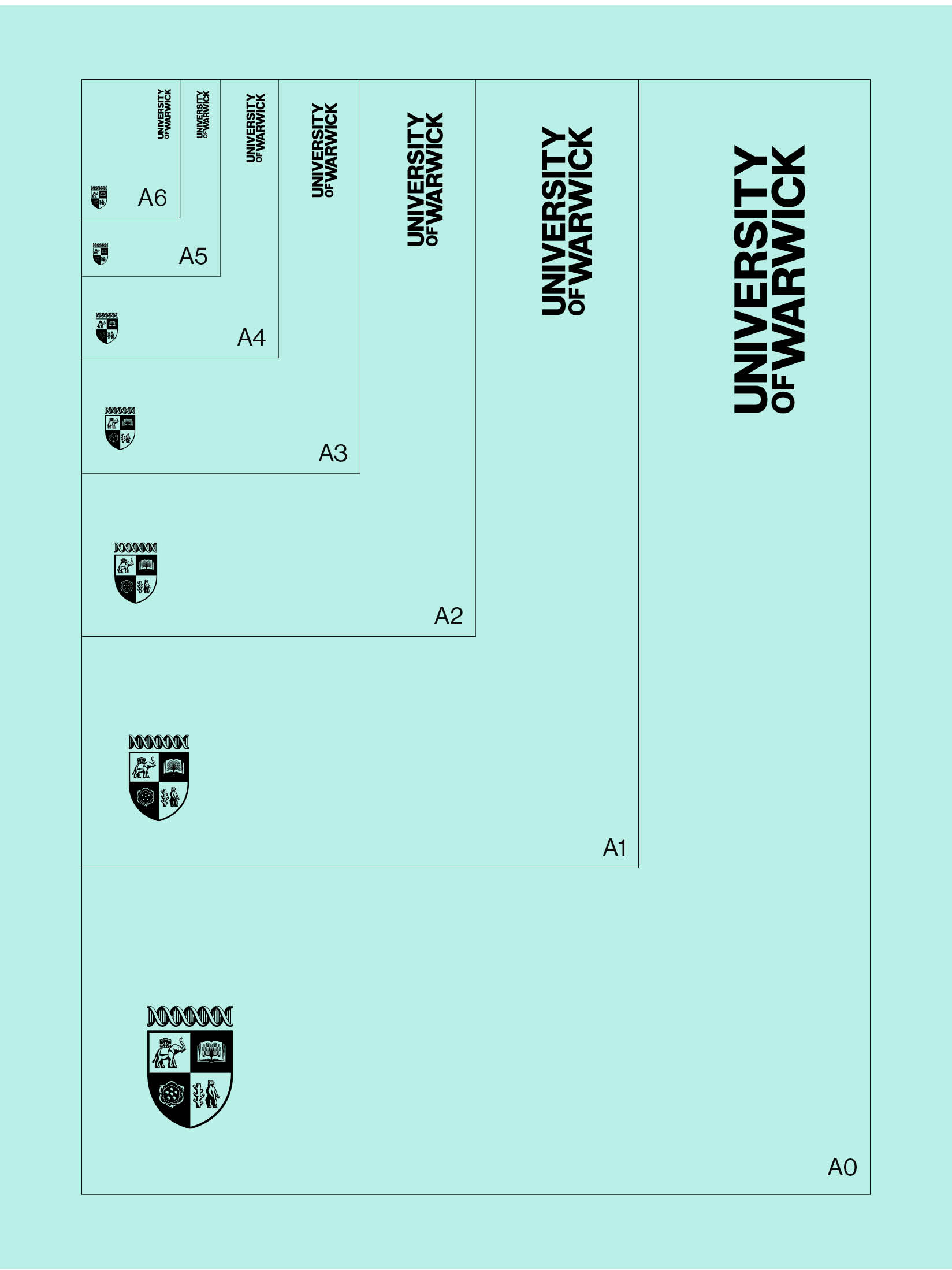 Minimum sizing on formats A0-A6. 