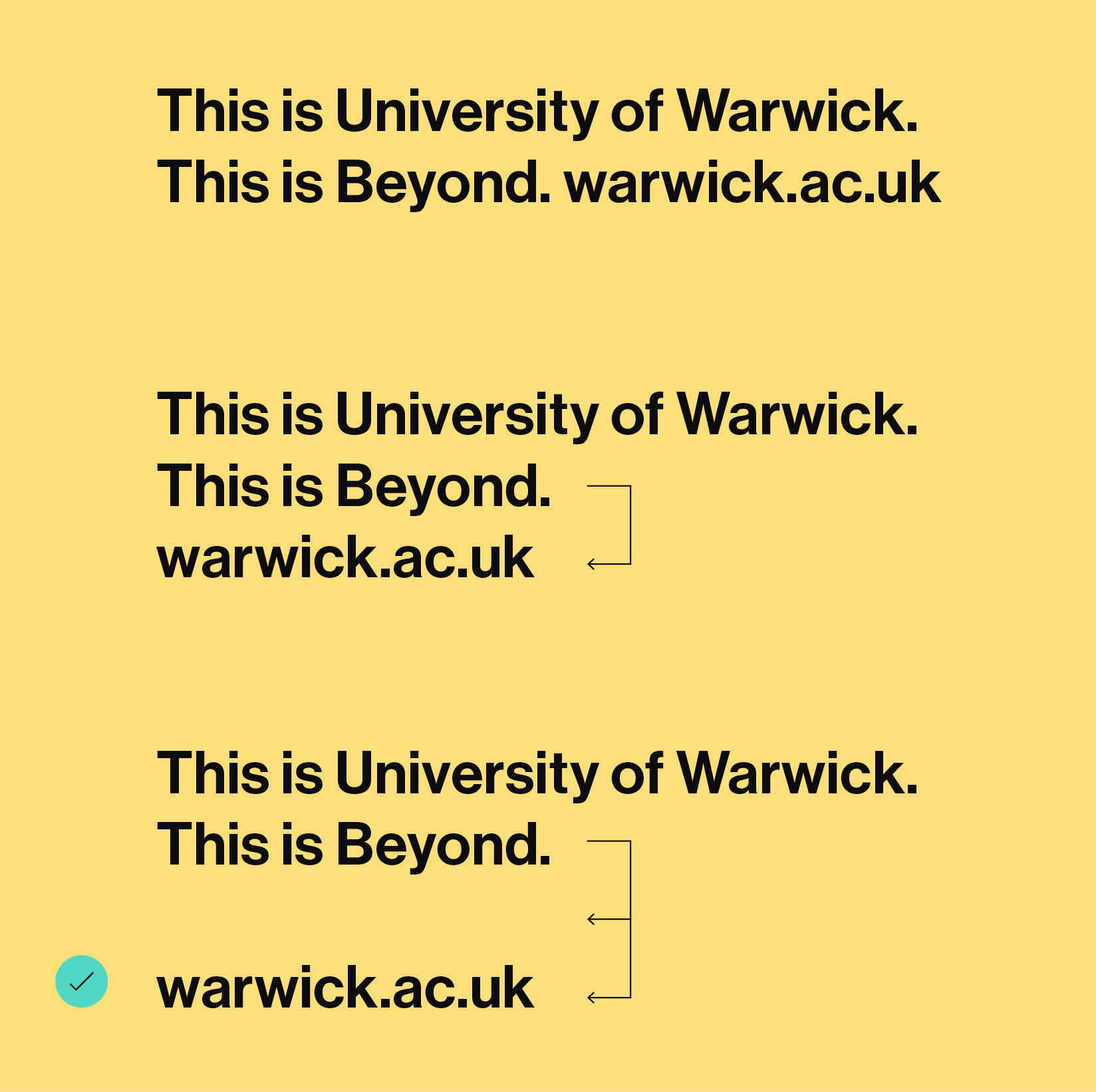 Neue Haas Grotesk Medium, left aligned, metric 10, auto leading 120% 2 x hard returns on keyboard for correct spacing between ‘This is Beyond.’ and ‘https-warwick-ac-uk-443.webvpn.ynu.edu.cn’