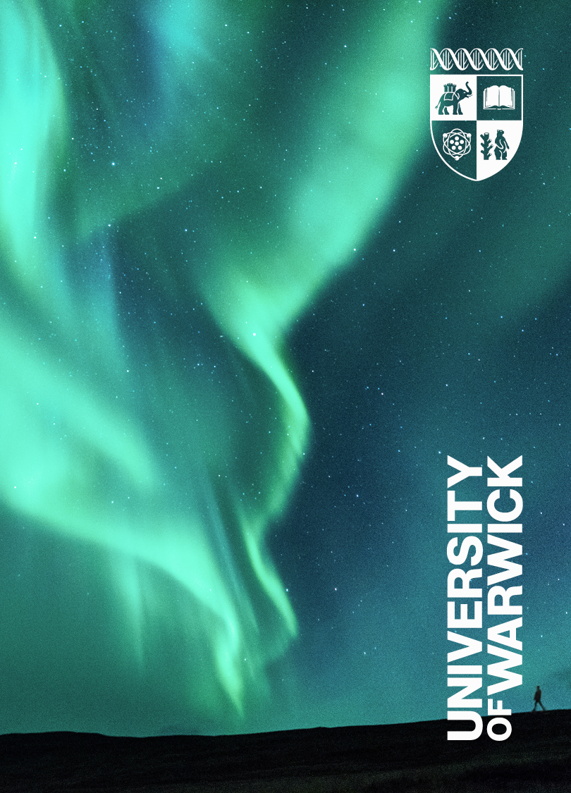 Crest and wordmark usage on large image example - aurora borealis breen